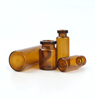 OEM ODM Amber Medicine Tiny Mini Glass Vials With Lid Rubber Stopper