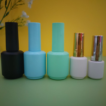 Oem 10ml 15ml Mini Nail Polish Bottles Cosmetics Glas Uvgel met Borstel in Voorraad